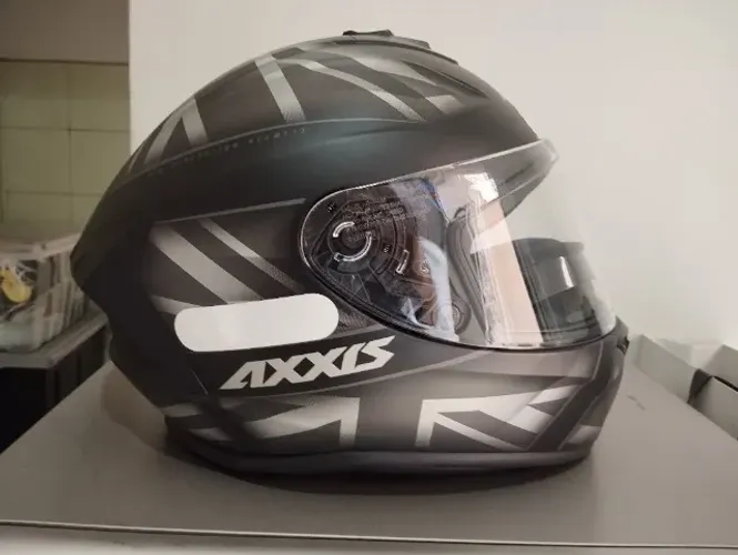 Capacete Axs Draken Fosco Preto Cinza 63/64