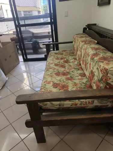 Sofá-cama com bicama de rodinhas - 202x86x100cm, funcional