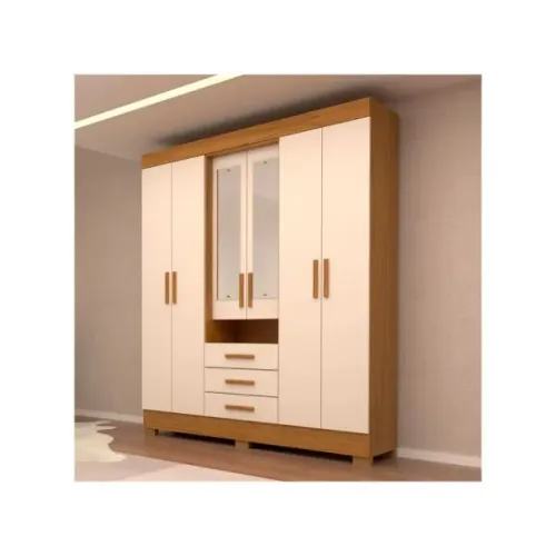 Guarda-Roupa Débora 100% MDF com Espelho: Elegância e Espaço para o Casal