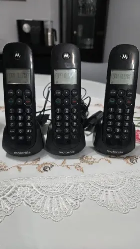 Telefones Sem Fio Motorola com 3 Bases - Funcionando Perfeitamente