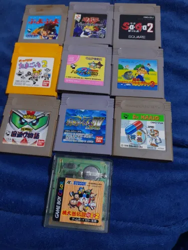 Lote com 10 jogos originais para Nintendo game boy