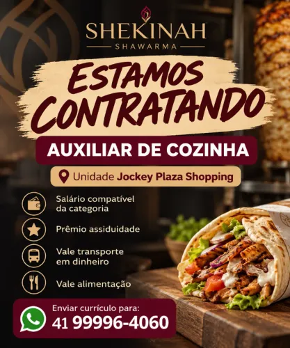 AUXILAR DE COZINHA COM EXPERIÊNCIA