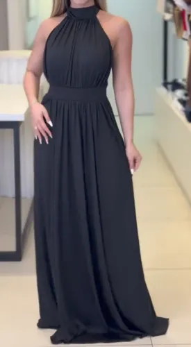 Vestido longo preto