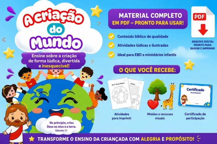 Material de EBD cristã infantil 