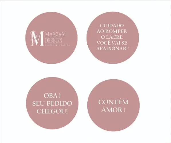 Adesivo redondo para marca
