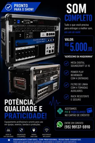 Mesa de Som Digital Ui16