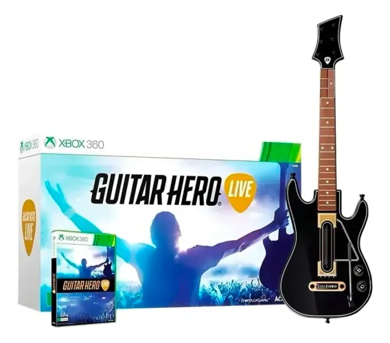 Guitar Hero Live Guitar Bundle Xbox 360 Físico - Excelente completa