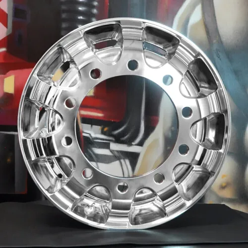 Roda de Alumínio GT1 Caminhão Aro 22,5 x 8,25 (10 furos) Alto Brilho