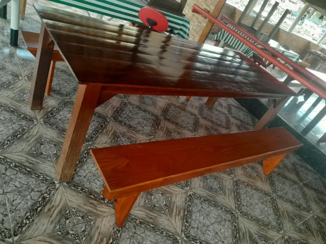Mesa rústica madeira Angelim