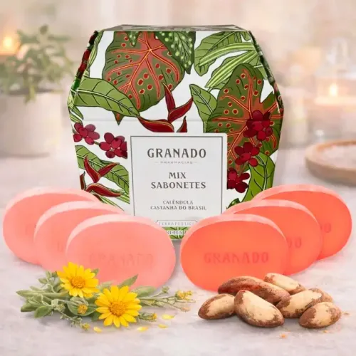 Kit de 6 Sabonetes Granado Terrapeutics Caixa Presente Mães 90 gramas - CM0022