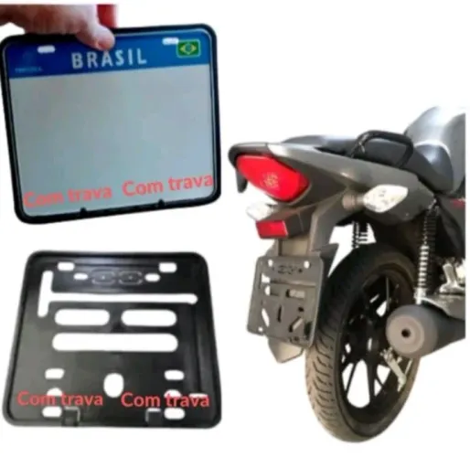 Suporte placa mercosul universal motos