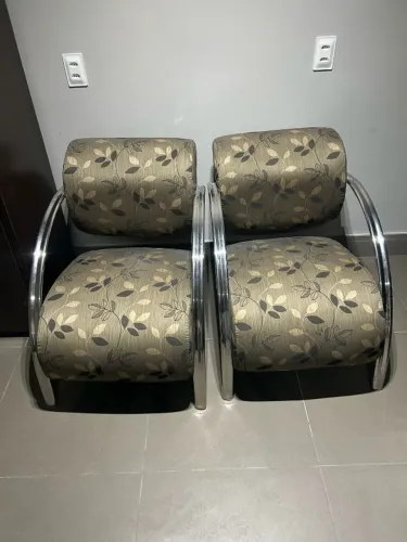 Cadeira de alumínio almofadadas