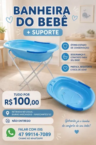 Banheira com suporte 