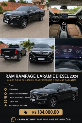 Ram Rampage Laramie 2.0 TB CD 4X4 Die. Aut. 2024