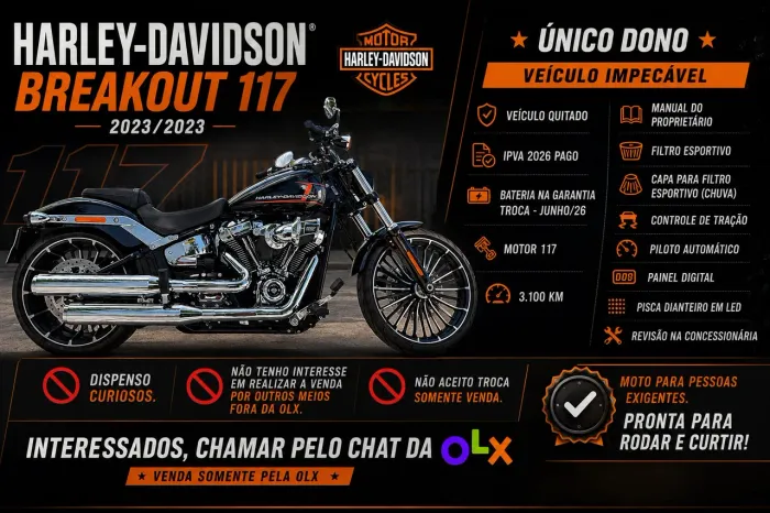 VENDO HARLEY DAVIDSON BREAKOUT 117