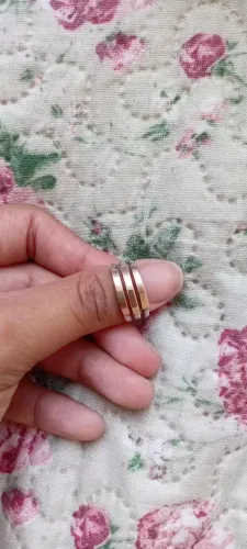 Anel de prata 925 com detalhes em ouro