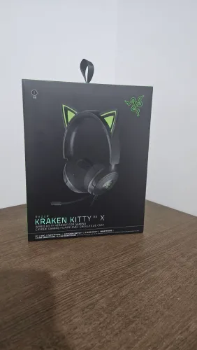 Fone Razer V3 x kitty preto original lacrado