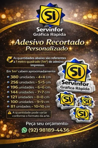 Adesivo Recortado Personalizado - Impressão de Alta Qualidade