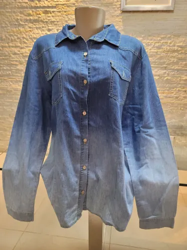 Camisa jeans feminina GG