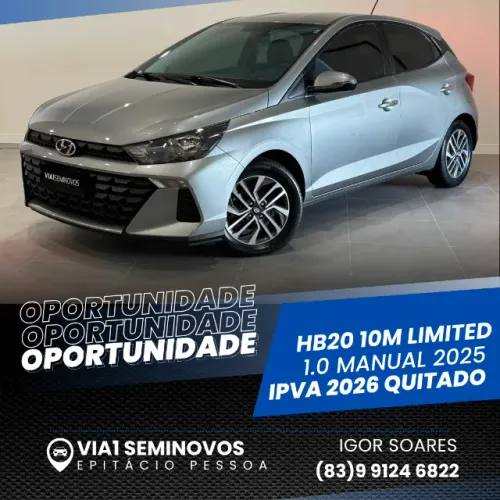 Hyundai HB20 Limited Plus1.0 Flex 12V Mec. 2025