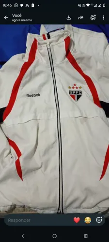 Jaqueta SPFC temporada 2007/2008 Reebok tamanho M