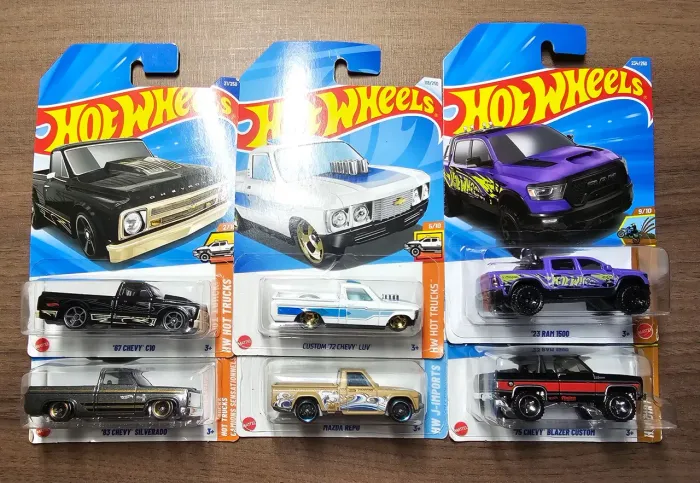 Set Conjunto Lote Hot Wheels Chevy Silverado Ram Blazer Repu