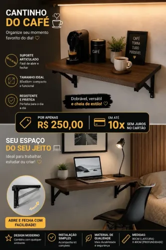 Mesa Dobrável de Parede