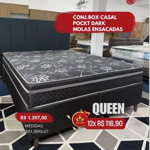 PROMOÇÃO URGENTE - Cama Tamanho QUEEN com Molas Ensacadas Pocket Dark