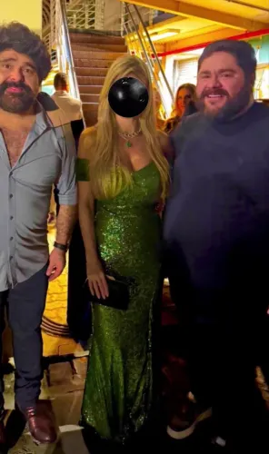 Vestido de festa luxo em paetês