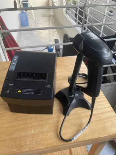 impressora + leitor de codigo de barra 