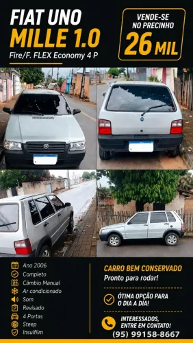 Fiat Uno Mille 1.0 Fire/ F.flex/ Economy 4P 2006