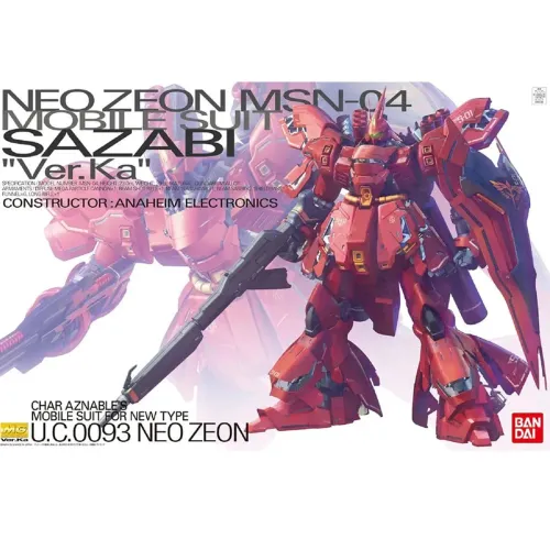 Gundam Bandai Mg Sazabi Ver.ka Msn-04 Kit Montar