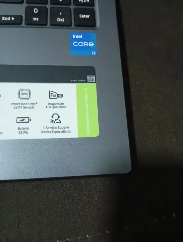 Notebook i3 11ª Geração/Memória Ram 8gb/SSD 256/12x132.30