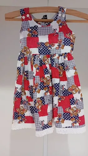 Vestido infantil ursinho 