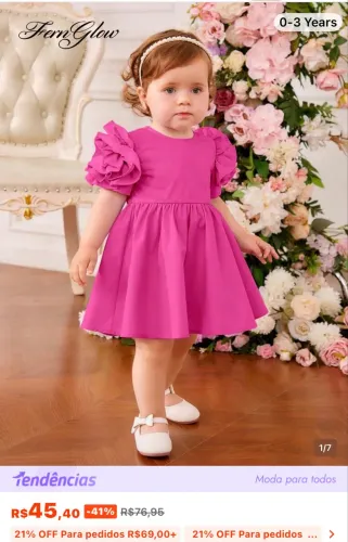 Vestido infantil menina