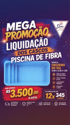Piscina de fibra 4 metros
