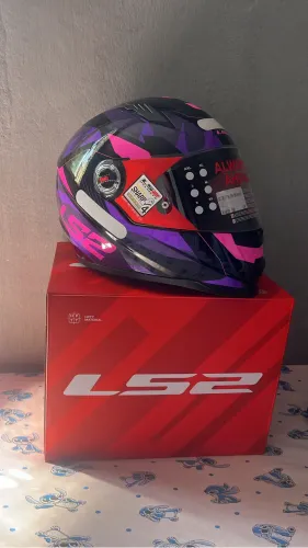 Capacete Ls2 tank roxo 