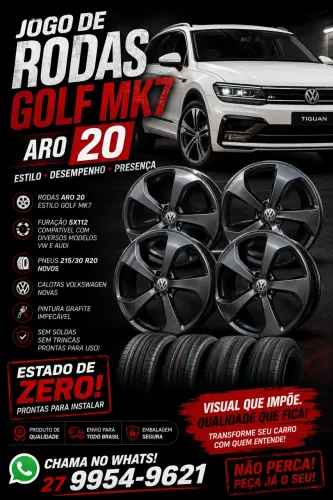 RODAS GOLF MK7 ARO 20 - COMPLETAS COM PNEUS NOVOS