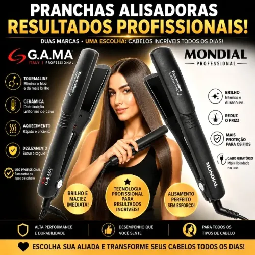 Chapinha e prancha alisadora