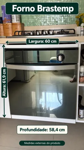 Forno a gás de embutir Brastemp 220v