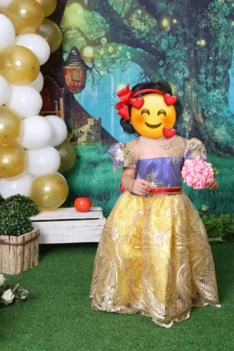 Vestido branca de neve luxo