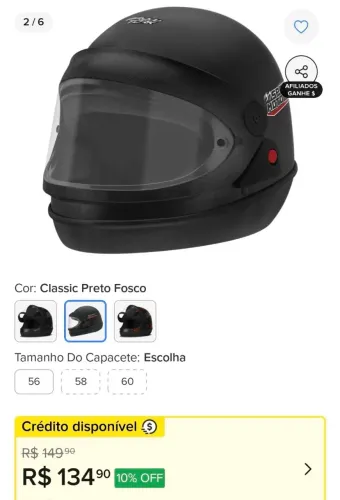 Capacete Moto NOVO