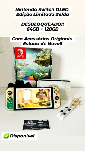 Nintendo Switch OLED Edição Especial Zelda! (Aceito Cartão)