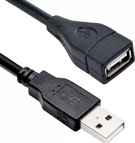 Cabo Extensor USB Macho Fêmea 3M USB 2.0 c/ Filtro 3 Metros Preto