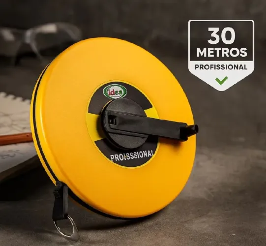 Fita Métrica Trena 30 Metros Fibra De Vidro Com Manivela