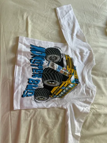 Camiseta branca monster bis TAM 12 meses