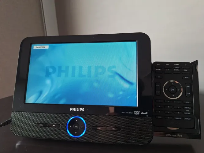 DVD Player Portátil Philips com Tela e Dock para iPod