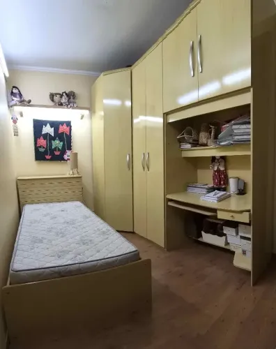 Conjunto Cama de Solteiro + Armário em L Marfim - Preço Especial