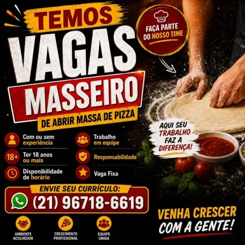 Masseiro para pizzaria