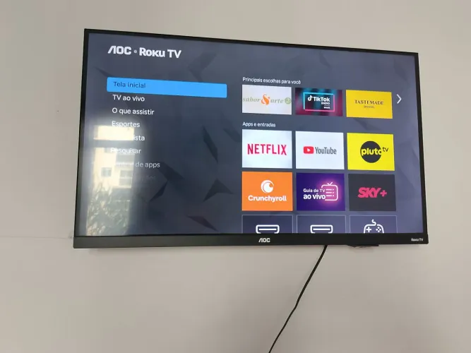 Smart tv 32 polegadas AOC Roku Tv